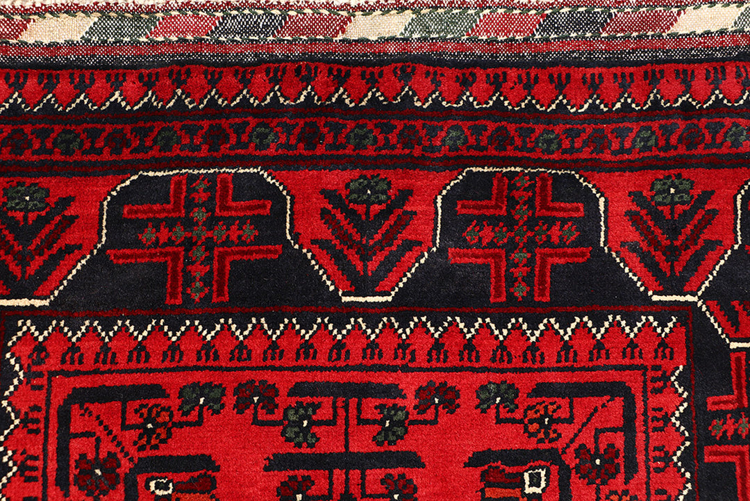 Dark Red Khal Mohammadi 2'  7" x 9'  7" - No. QA54852