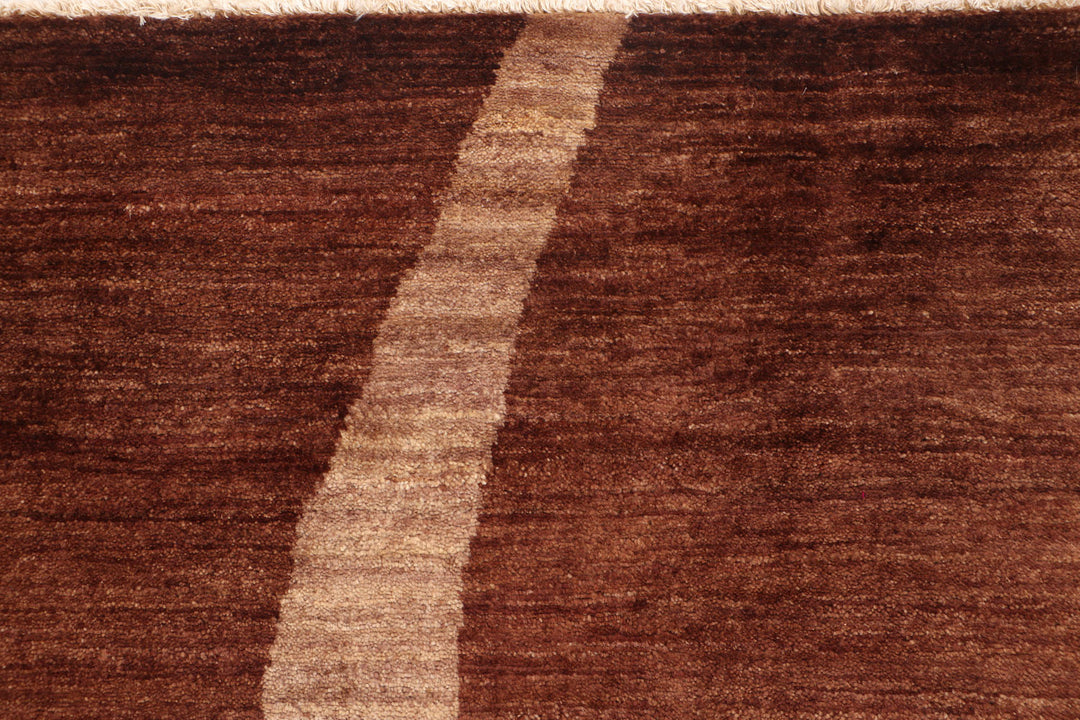 Saddle Brown Gabbeh 6' 7 x 8' 7 - No. 69909