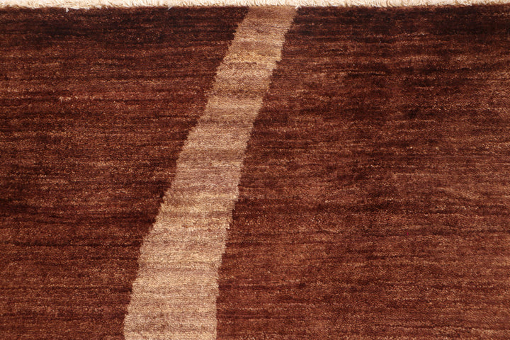 Saddle Brown Gabbeh 6' 7 x 8' 7 - No. 69909
