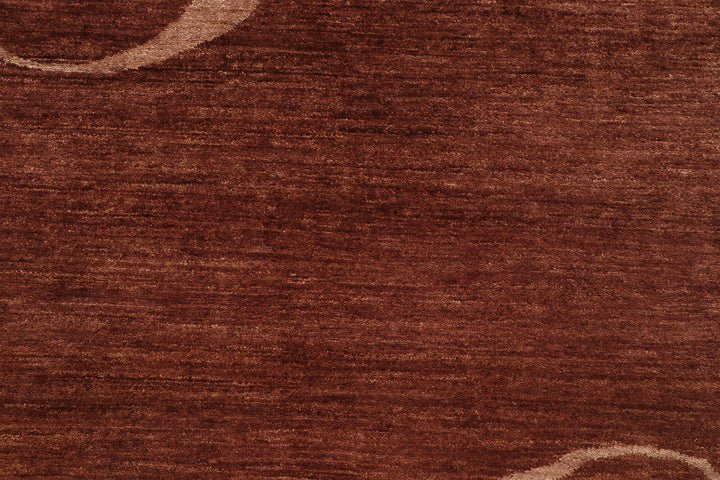 Saddle Brown Gabbeh 6' 7 x 8' 7 - No. 69909