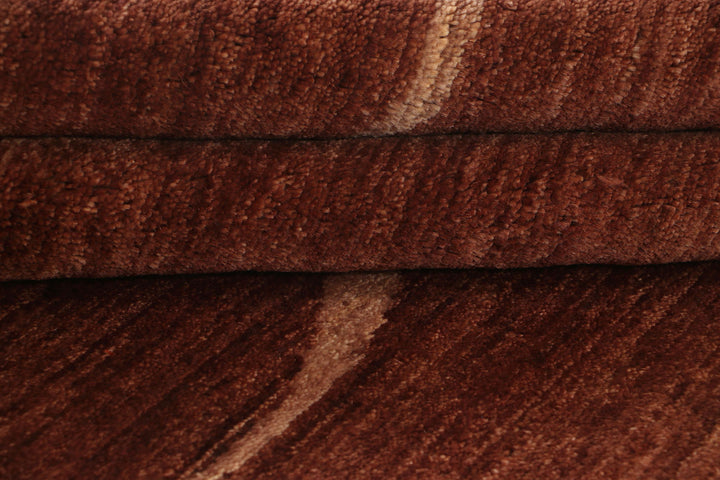 Saddle Brown Gabbeh 6' 7 x 8' 7 - No. 69909