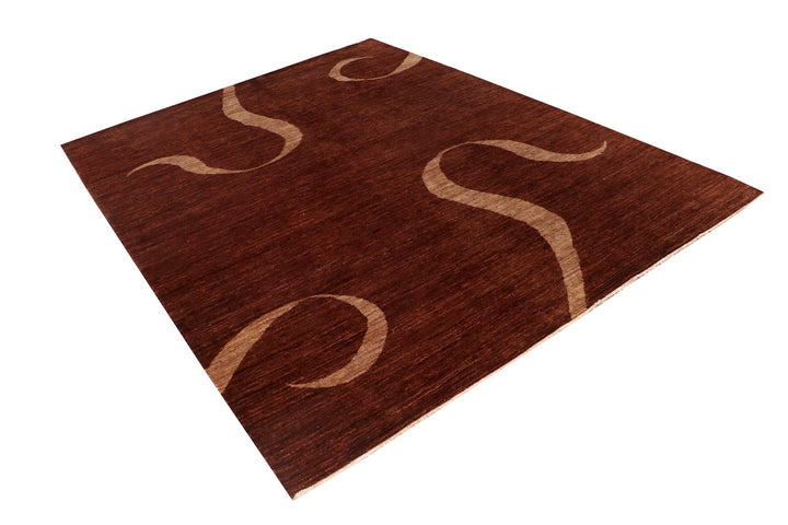 Saddle Brown Gabbeh 6' 7 x 8' 7 - No. 69909