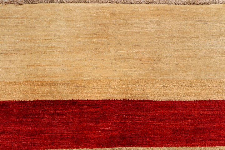 White Pakistani Gabbeh Rug 5' 6 x 8' Hand-Knotted view
