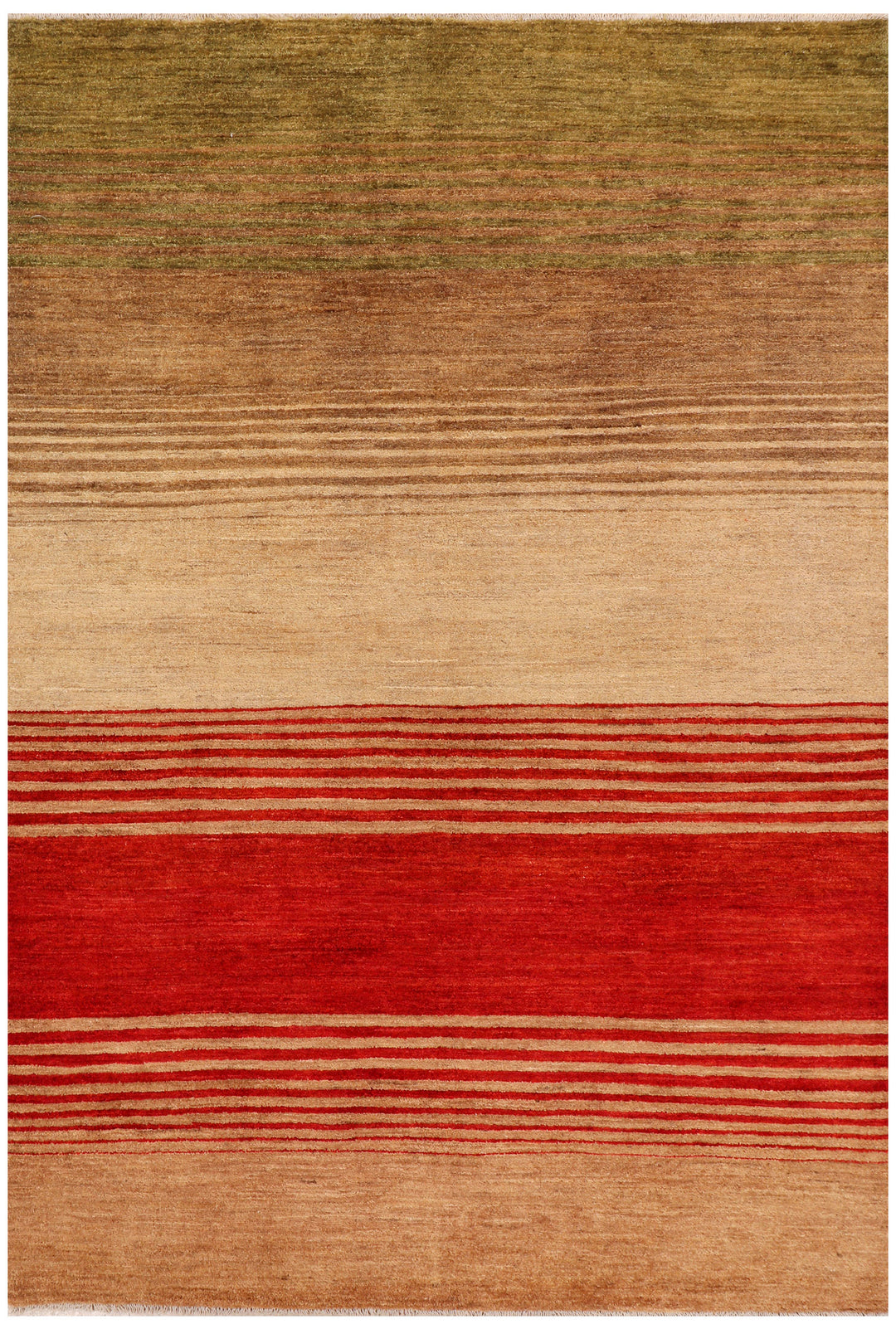 Afghan Gabbeh Rug 5' 5 x 8' 1 Hand-Knotted