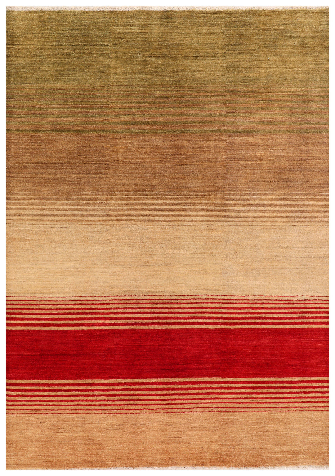 Afghan Gabbeh Rug 5'7" x 7'10" Hand-Knotted