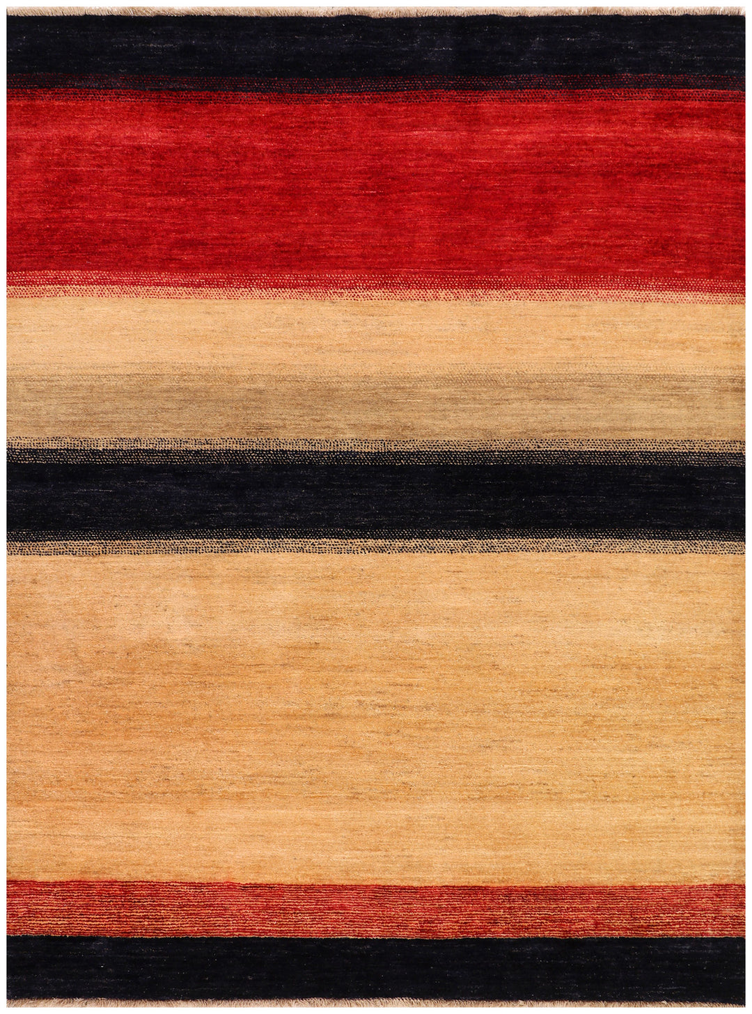 Afghan Gabbeh Rug 5' x 6'8" Hand-Knotted
