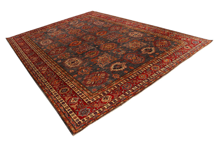 Grey Kazak 8' 11 x 12' 4 - No. 69956