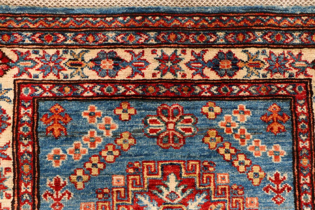 Steel Blue Kazak 2' 7 x 10' 3 - No. 69965