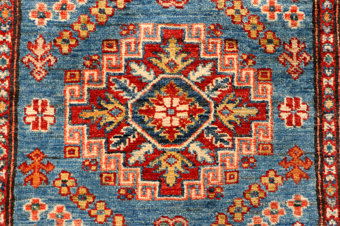 Steel Blue Kazak 2' 7 x 10' 3 - No. 69965