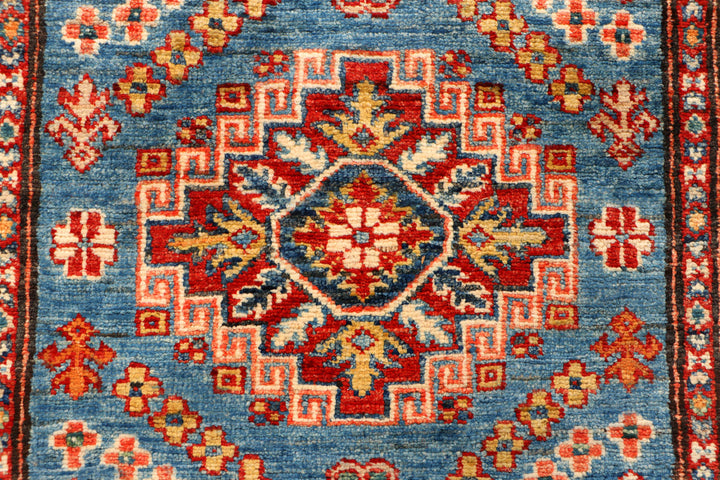 Steel Blue Kazak 2' 7 x 10' 3 - No. 69965