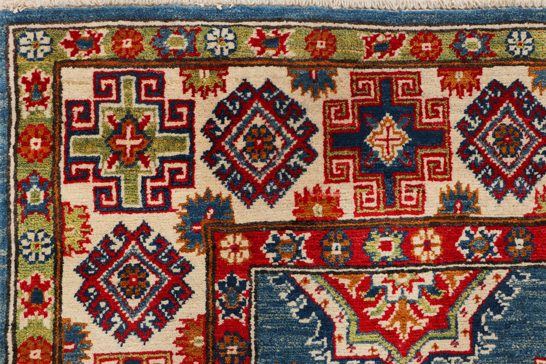 Steel Blue Kazak 4' 11 x 7' - No. 69982