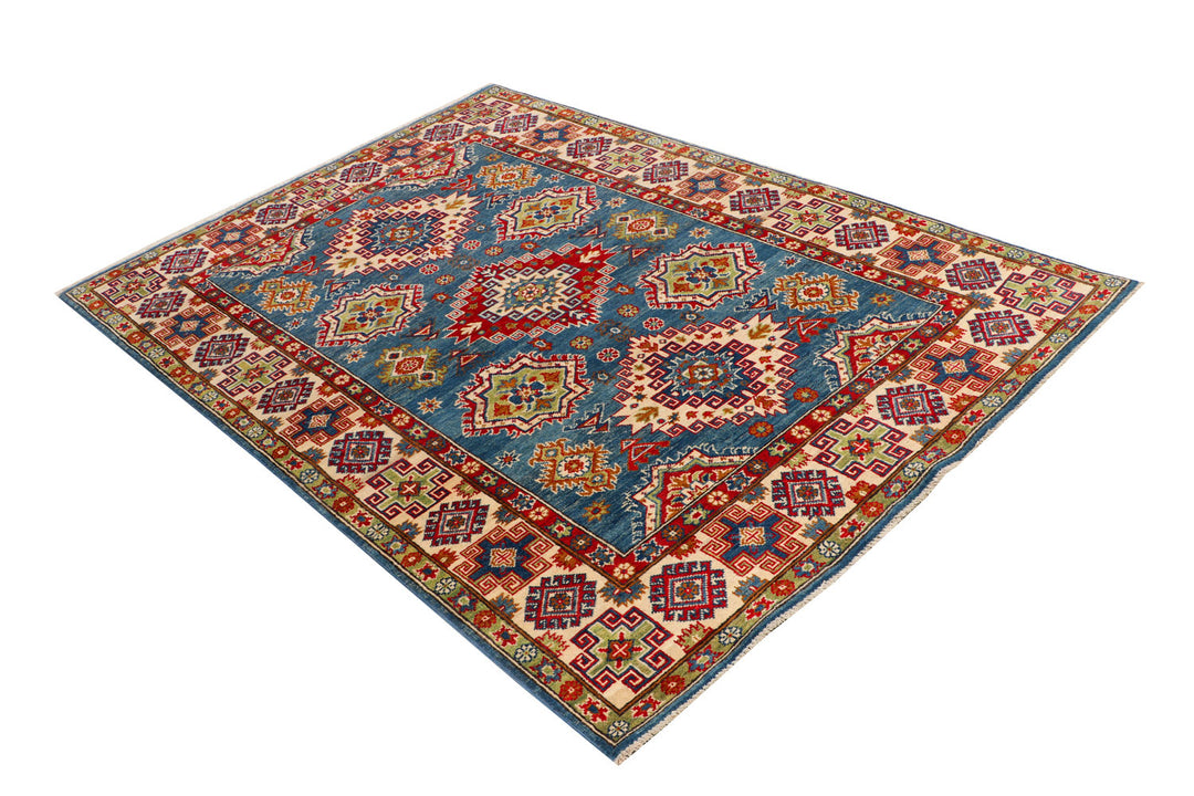 Steel Blue Kazak 4' 11 x 7' - No. 69982
