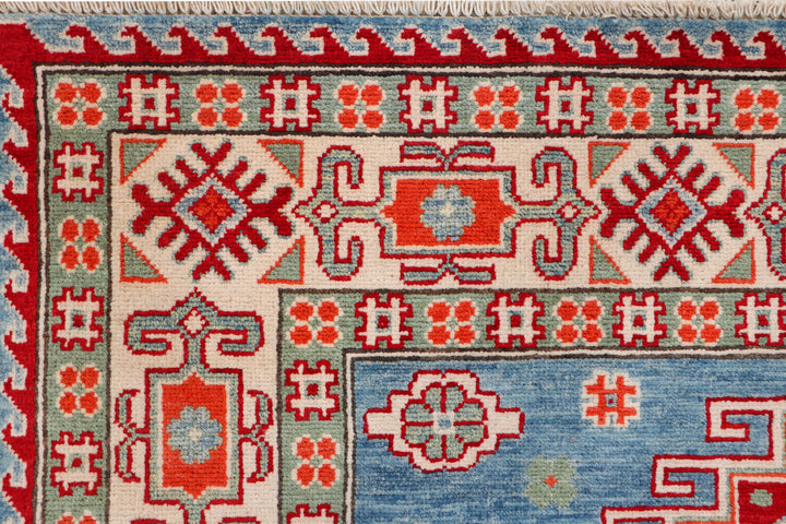 Steel Blue Kazak 4' 9 x 6' 8 - No. 69993