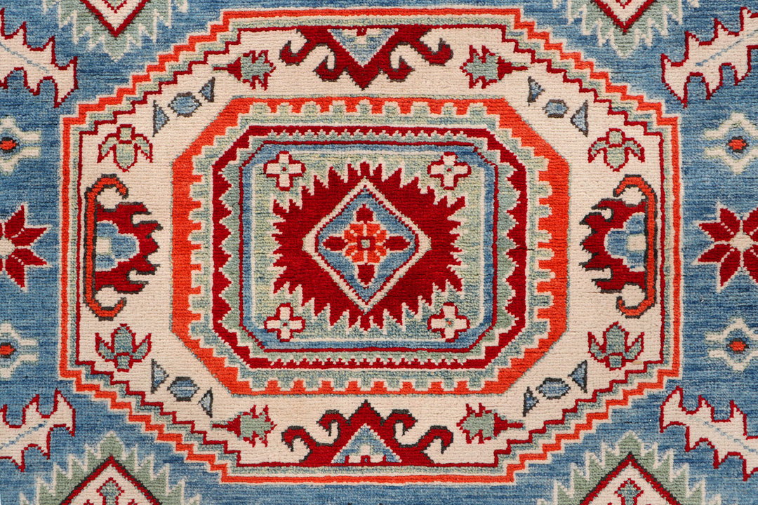 Steel Blue Kazak 4' 9 x 6' 8 - No. 69993