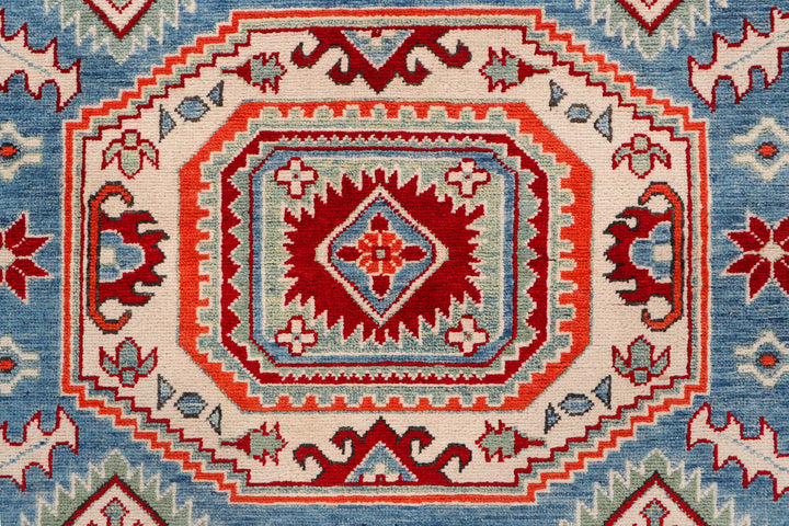 Steel Blue Kazak 4' 9 x 6' 8 - No. 69993