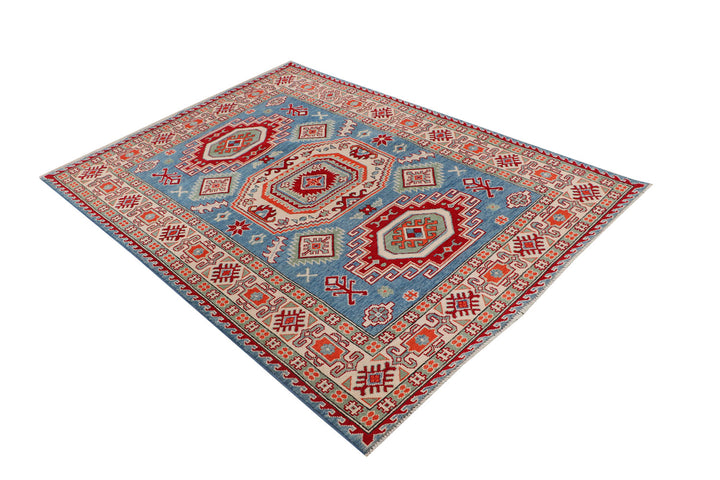 Steel Blue Kazak 4' 9 x 6' 8 - No. 69993