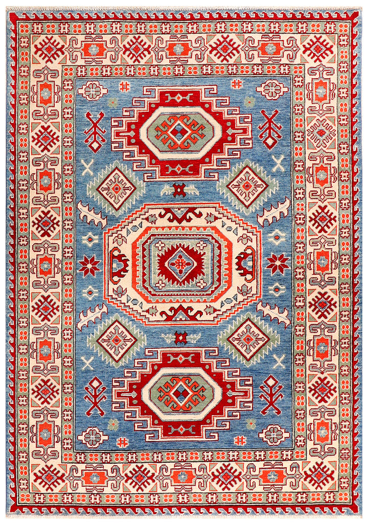 Steel Blue Kazak 4' 9 x 6' 8 - No. 69993