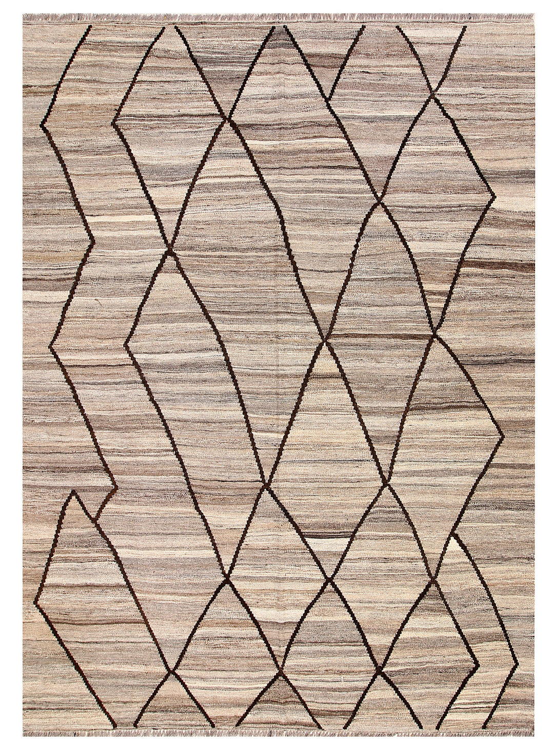 Afghan Kilim Rug 6' x 8' 2 Flat-Weave