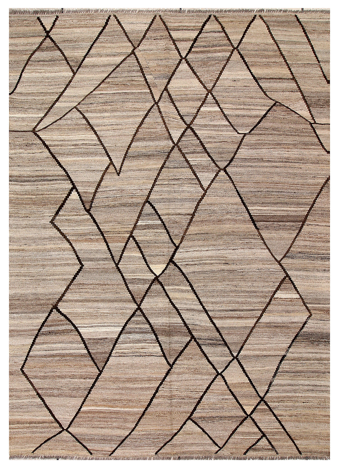 Afghan Kilim Rug 5'11" x 8'2" Flat-Weave