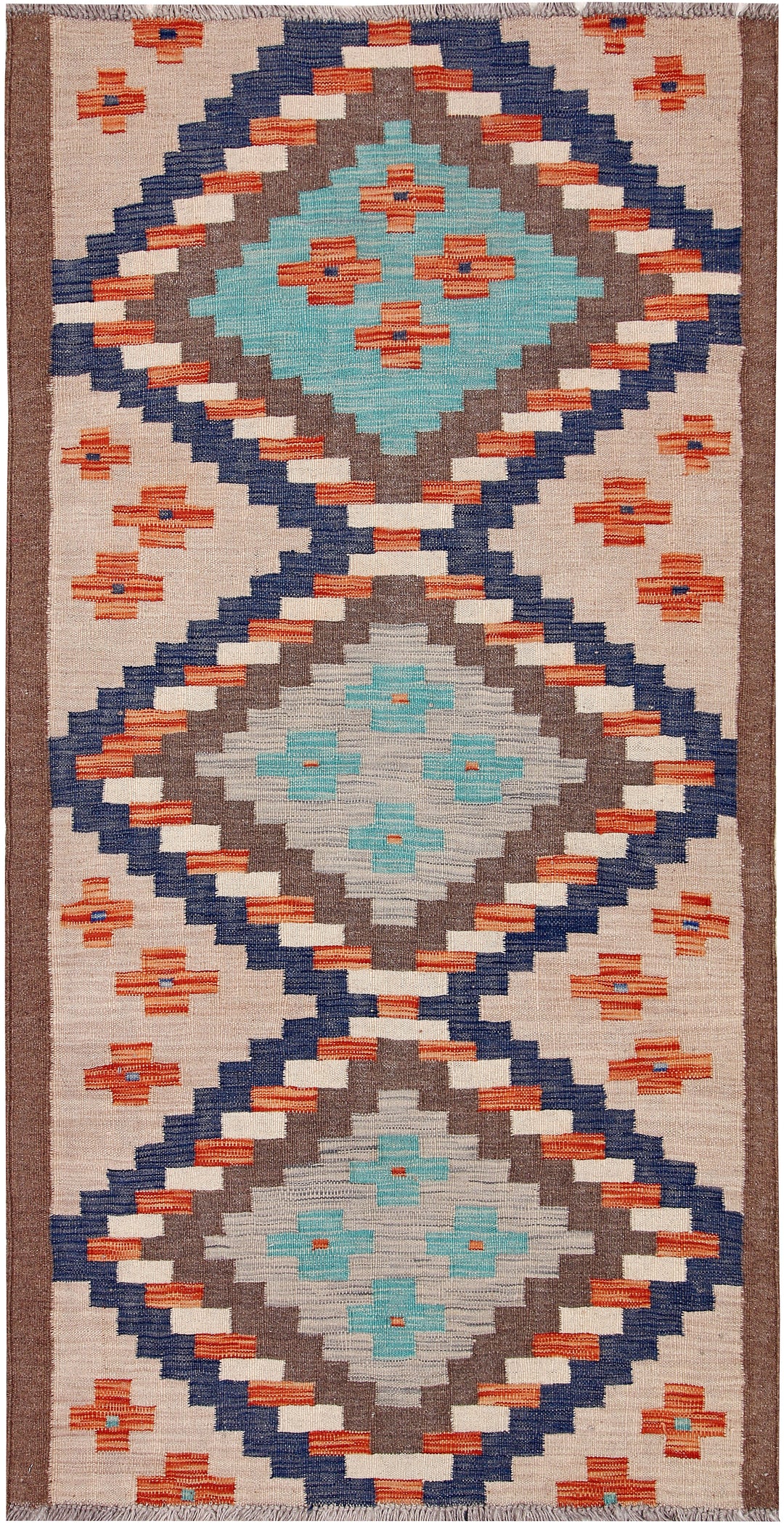 Afghan Kilim Rug 3' 3 x 6' 4 Flat-Weave