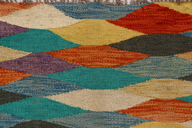 Multi Colored Kilim 2' 8 x 9' 7 - No. 70123