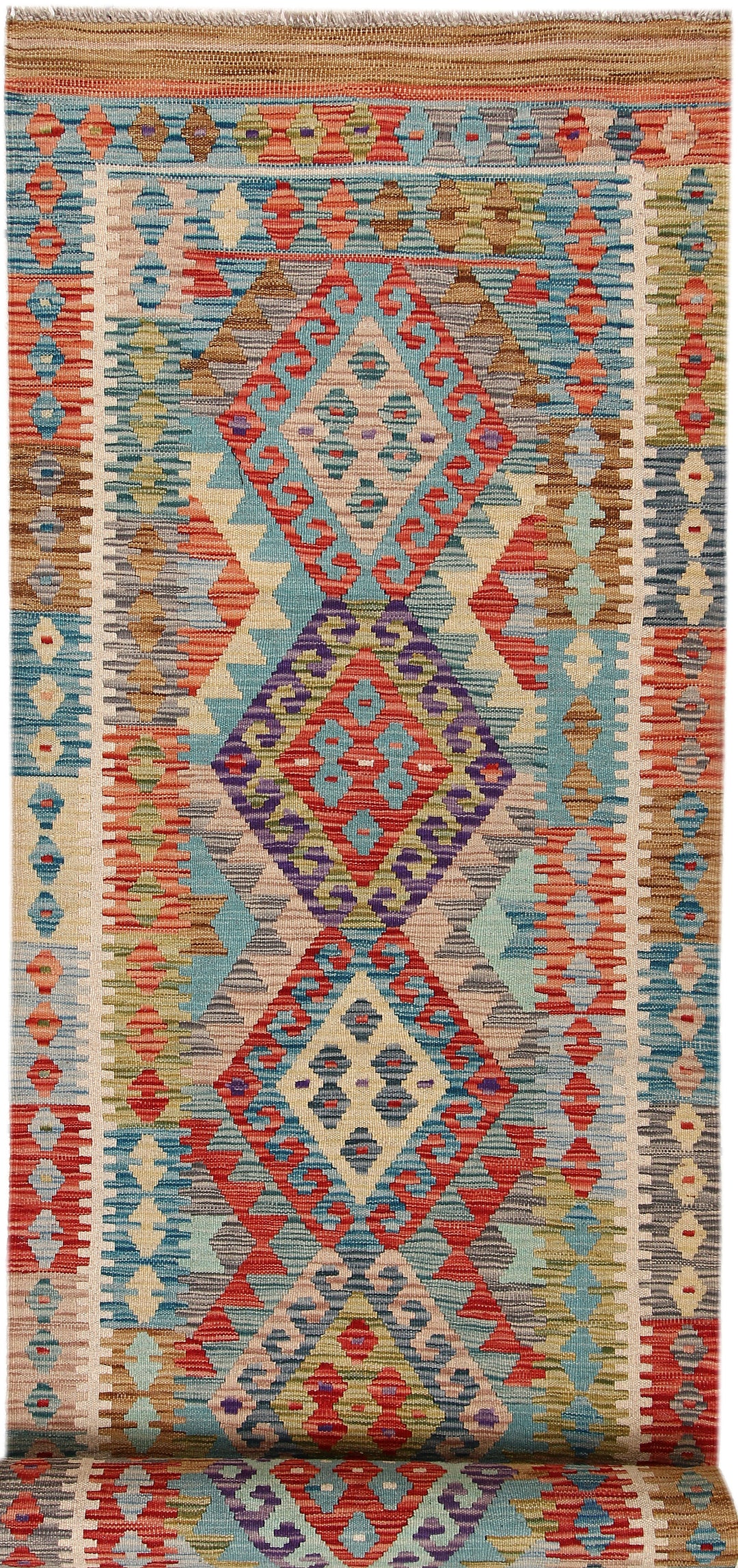 Afghan Kilim Rug 2' 7 x 6' 8 Flat-Weave