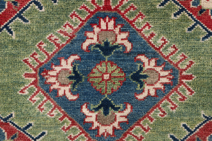 Dark Sea Green Kazak 2' 7 x 8' 10 - No. 70160