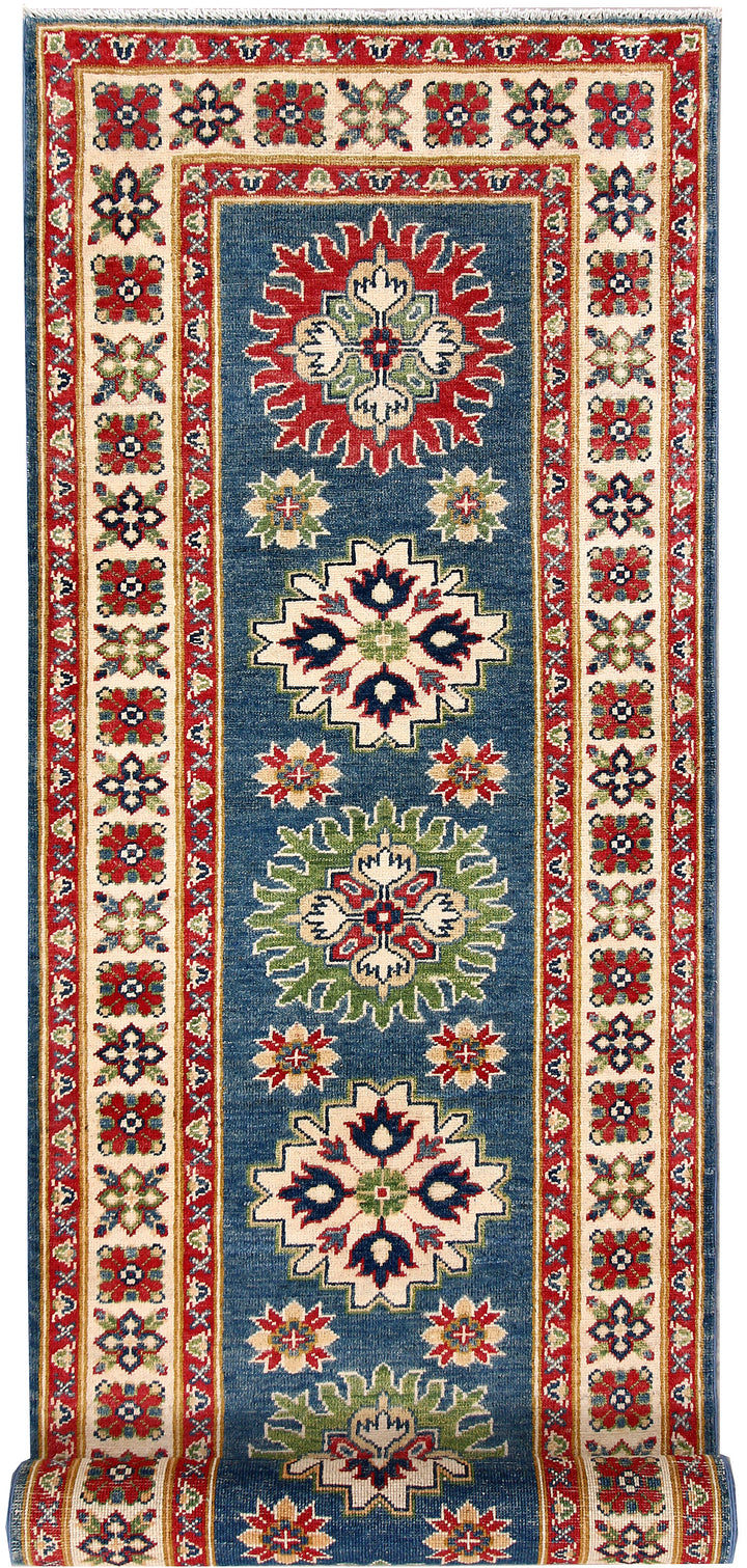 Steel Blue Kazak 2' 9 x 9' 2 - No. 70168