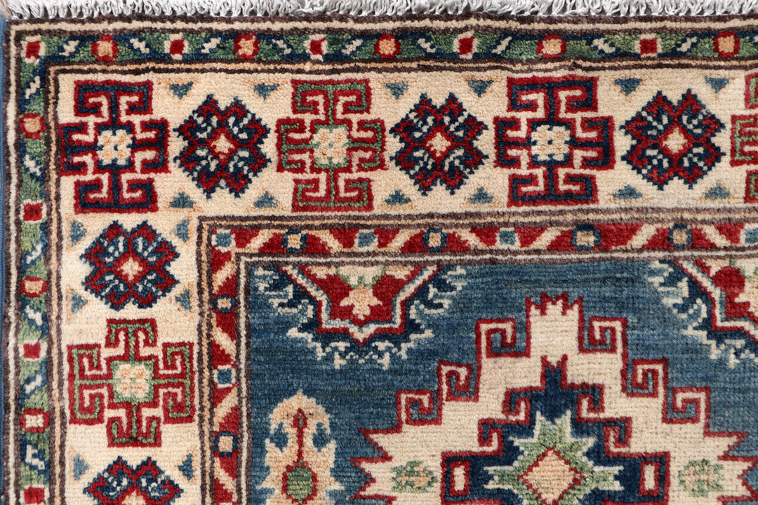 Steel Blue Kazak 2' 7 x 6' 3 - No. 70169