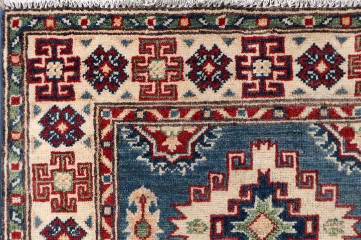 Steel Blue Kazak 2' 7 x 6' 3 - No. 70169