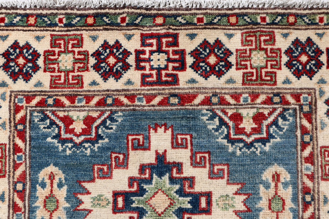 Steel Blue Kazak 2' 7 x 6' 3 - No. 70169