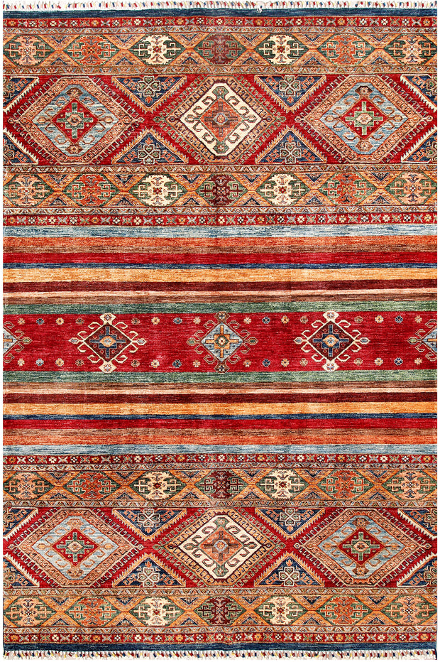 Multi Colored Kazak 6' 8 x 9' 10 - No. 70205