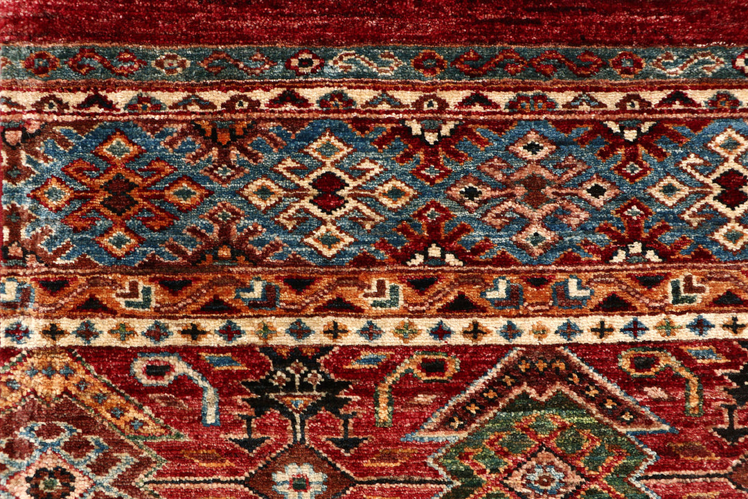 Multi Colored Kazak 2' 10 x 9' 10 - No. 70244