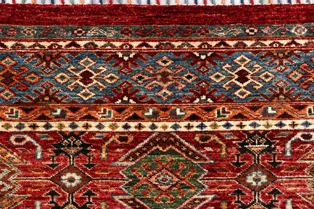 Multi Colored Kazak 2' 10 x 9' 10 - No. 70244