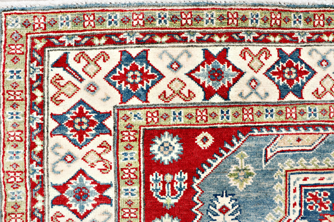 Steel Blue Kazak 5' x 6' 5 - No. 70261