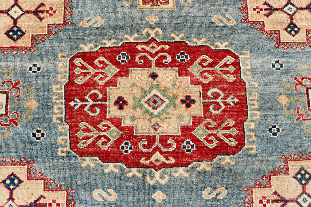 Steel Blue Kazak 6' 7 x 9' 5 - No. 70272