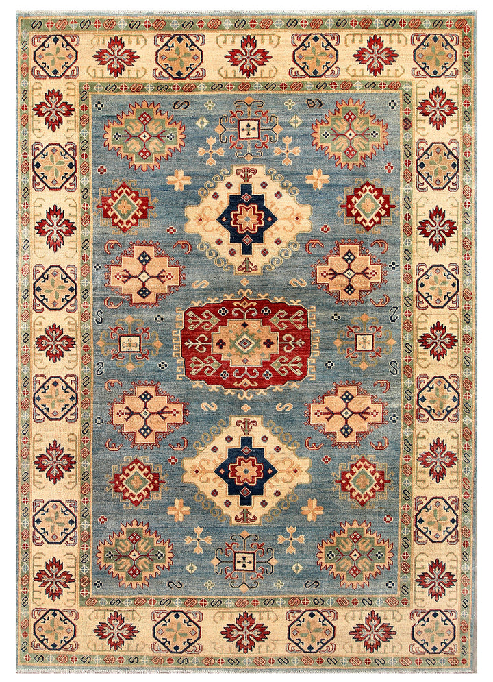 Steel Blue Kazak 6' 7 x 9' 5 - No. 70272