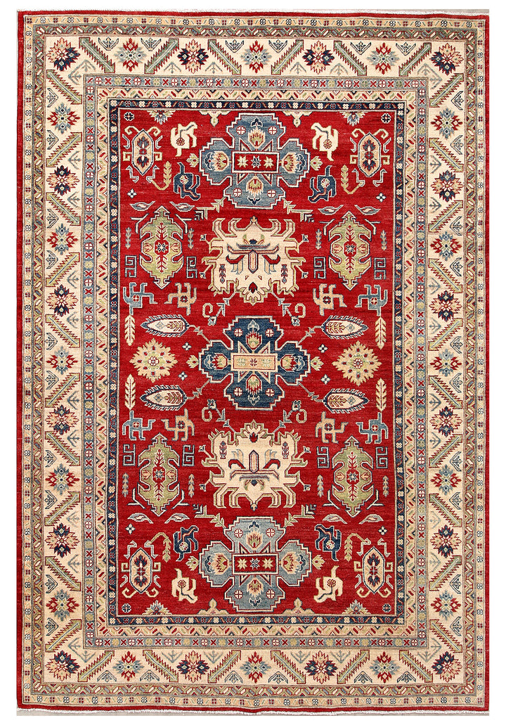 Firebrick Kazak 6' 7 x 9' 3 - No. 70278