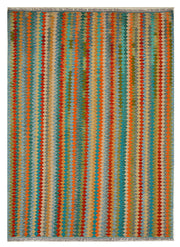 Multi Colored Kilim 6' 10 x 9' 8 - No. 70329