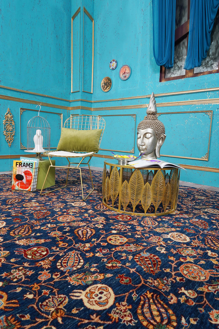 Midnight Blue Ziegler 8'  10" x 11'  11" - No. QA72474