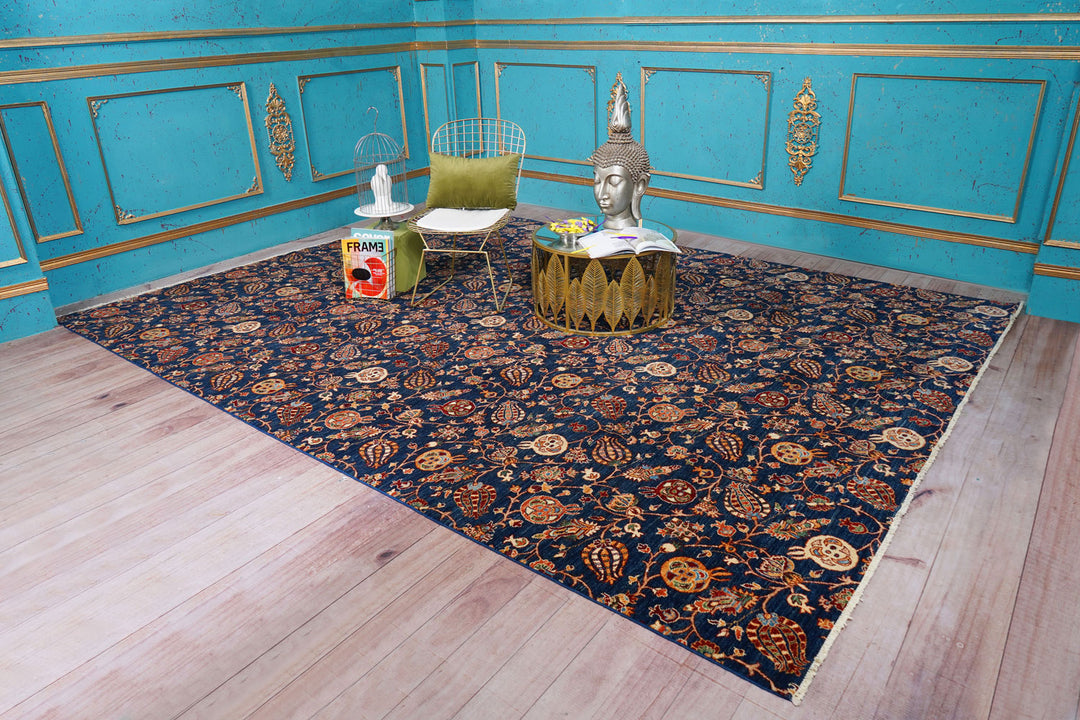 Midnight Blue Ziegler 8'  10" x 11'  11" - No. QA72474