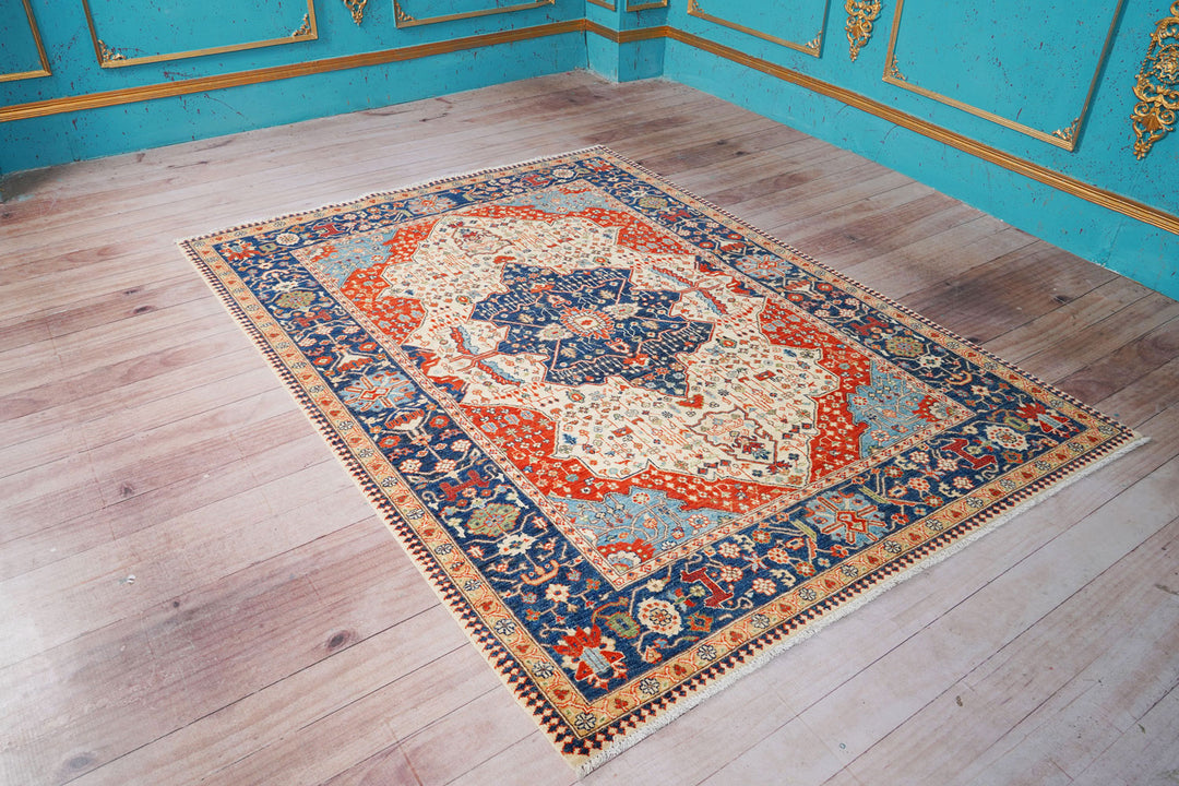 Blanched Almond Serapi 5' 8 x 7' 8 - No. 70416