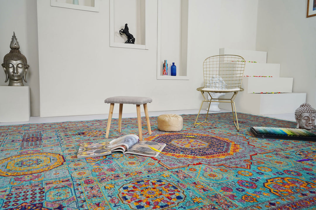 Aqua Mamluk 8'  11" x 11'  8" - No. QA22297