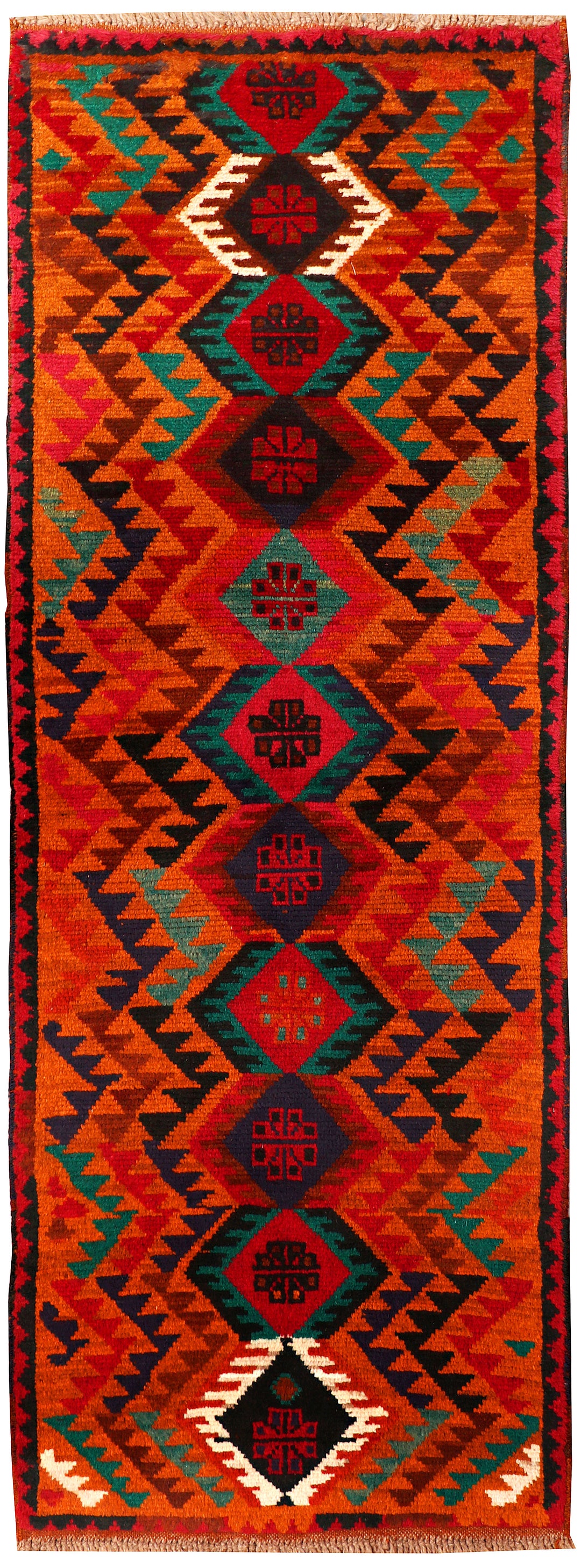 Afghan Baluchi Rug 2' 4 x 6' 4 Hand-Knotted