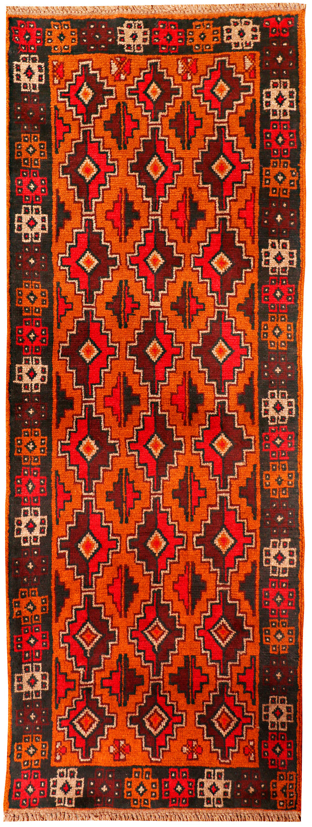 Dark Orange Baluchi 2' 6 x 6' 7 - No. 70443