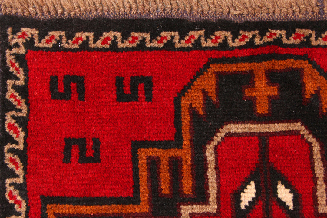 Firebrick Baluchi 2' 5 x 6' 5 - No. 70444