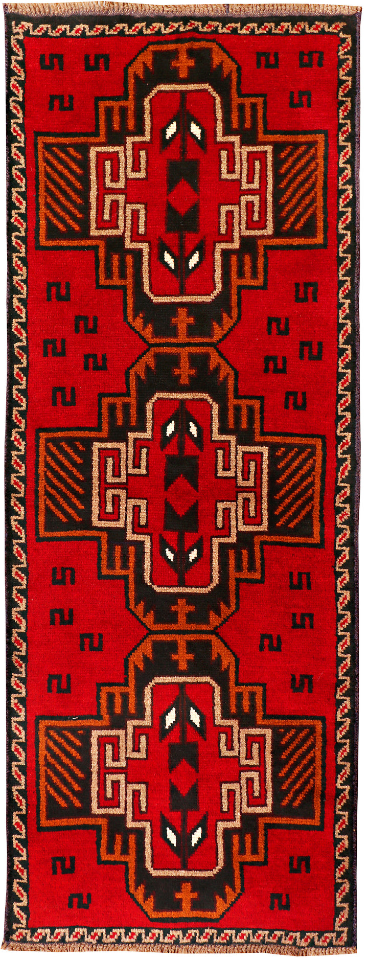 Firebrick Baluchi 2' 5 x 6' 5 - No. 70444