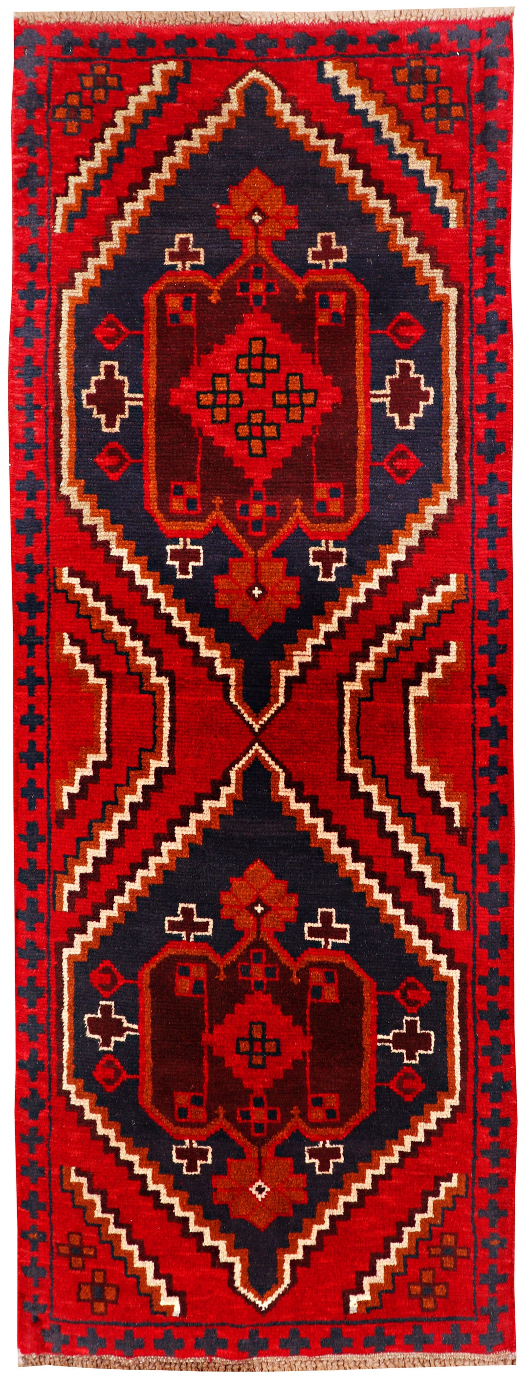 Red Baluchi Rug 2' 4 x 6' 4 Hand-Knotted