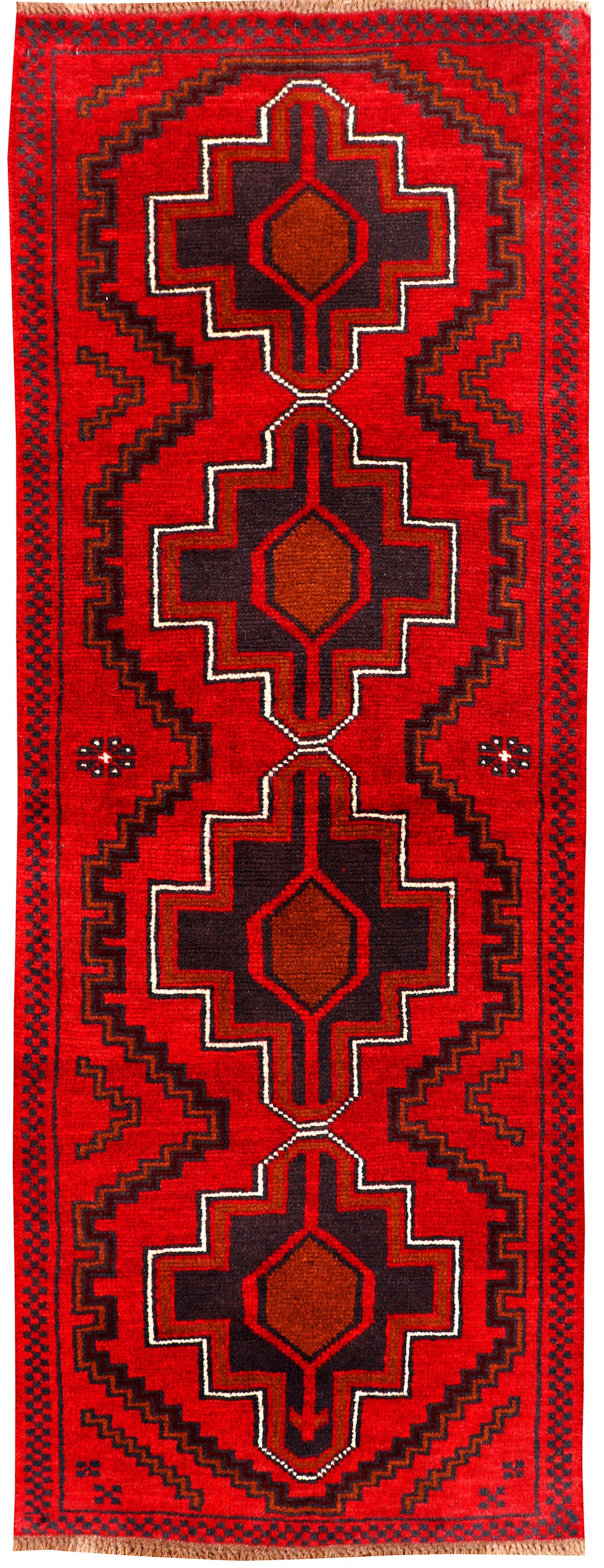 Red Baluchi Rug 2' 5 x 6' 6 Hand-Knotted