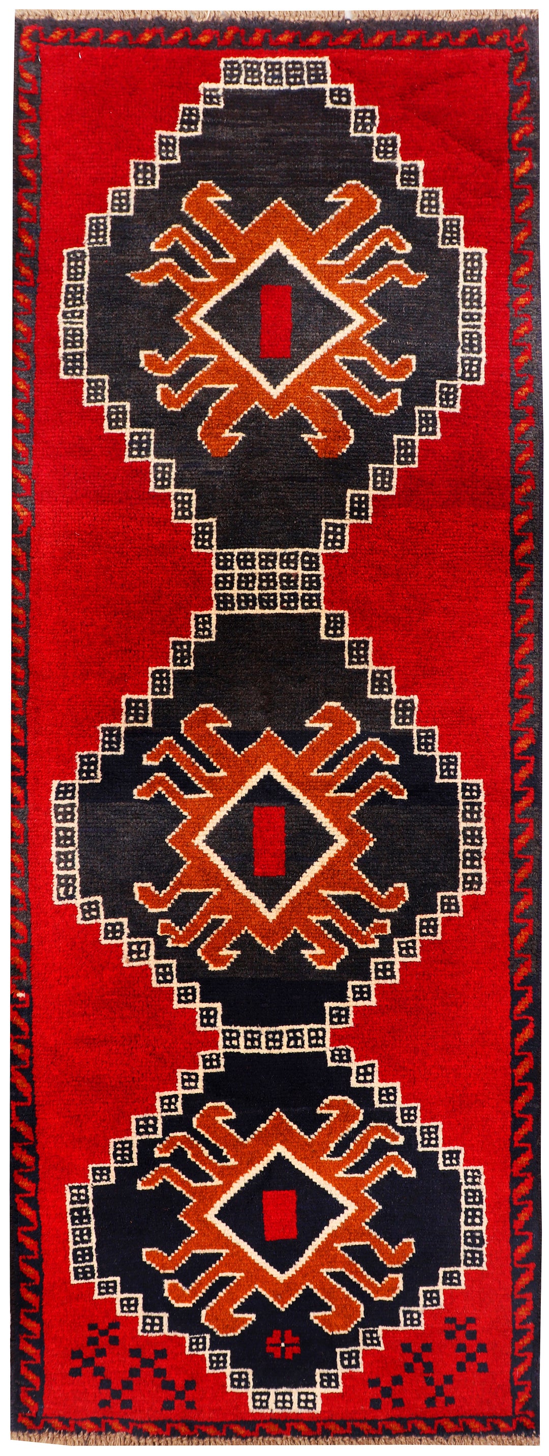 Red Baluchi Rug 2' 5" x 6' 7" Hand-Knotted
